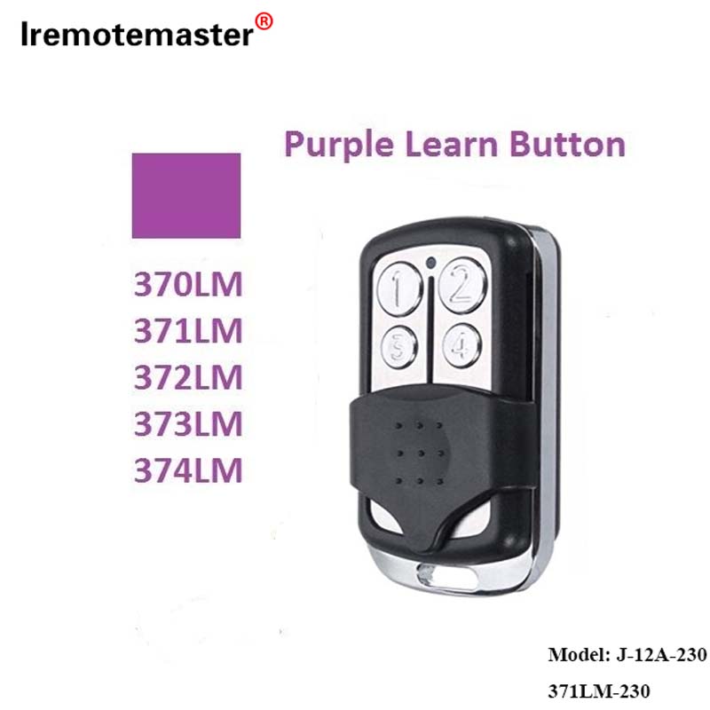 370LM, 371LM, 372LM, 373LM, 374LM Purple Learn Button 315MHz Rolling Code